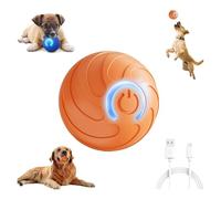 Genérico Duraspin Dog Ball, Alizure Dog Ball, Dura Spin Balls for Large Dogs, Interactive Automatic Rolling with Lights, Dogballs That Moves on Its Own (Orange Color)