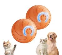 Genérico Duraspin Dog Ball, Alizure Dog Ball, Dura Spin Balls for Large Dogs, Smart Jumping Balls Dogs Toy,Interactive Automatic Rolling with Lights,Dogballs That Moves On Its Own (Orange #2)
