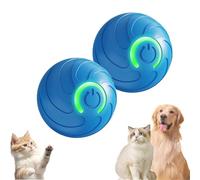 Genérico Duraspin Dog Ball, Alizure Dog Ball, Dura Spin Balls for Large Dogs, Smart Jumping Balls Dogs Toy,Interactive Automatic Rolling with Lights,Dogballs That Moves On Its Own (Blue #2)