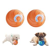 Genérico Duraspin Dog Ball, Alizure Dog Ball, Dura Spin For Large , Interactive Automatic Rolling with Lights, Dogballs That Moves on Its Own (Orange 2pcs)