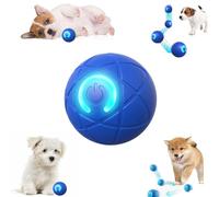 Genérico Duraspin Dog Ball, Dura Spin Ball for Large Dogs, Smart Jumping Balls Dog Toy, Dogballs That Moves On Its Own, with Automatic Obstacle Avoidance LED Lights for Aggressive Chewers (Blue)