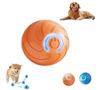 Genérico Duraspin Dog Ball, Dura Spin Ball for Large Dogs, Smart Jumping Balls for Dogs, Interactive Automatic Rolling with Lights, Which Moves on Its Own (Orange)