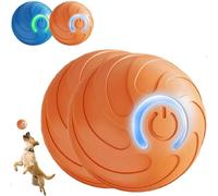 Genérico Duraspins Dog Ball,Interactive Automatic Rolling with Lights Alizure Dog Ball,Dogballs That Moves on Its Own (Orange*2)