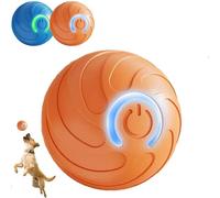 Genérico Duraspins Dog Ball,Interactive Automatic Rolling with Lights Alizure Dog Ball,Dogballs That Moves on Its Own (Orange)