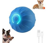Genérico Duraspins Self-Moving Dog Ball - Automatic Rolling & Jumping Toy w/LED Lights, Smart Obstacle Avoidance - USB Rechargeable for Large & Medium Dogs (Blue)