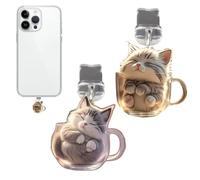 Genérico Dust Plug Charm - Ceramic Phone Port Cover for Charging Protection | Mini Ceramic Bead Design Anti Dust Cap for Smartphone Charging Jack Type C Accessory Cute Hanging Phone Decor