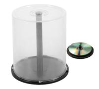 Genérico DVD Cake Box - 100 Estuche De Almacenamiento De Discos | Organizador De Huso De Transparente Con Tapa | Soporte De DVD De Compacto Para Software, Películas, Colección De Música, Discos