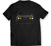 Genérico E30 Bimmer Faros Amarillos en Camiseta 100% Algodón (XXL)