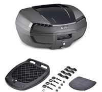 Generico E46NB Monolock Baúl Givi Topcase con placa de fijación incluida Riviera Moto Black Edition