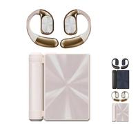 Genérico Ear Buds - Headphones Bluetooth with Dual-Fold Design, Wireless Bluetooth 6.0 Bone Conduction Ear Hanging Sports Earphones, with Noise Isolation r Gym/Running/Workout (White)