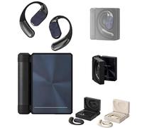 Genérico Ear Buds - Headphones Bluetooth with Dual-Fold Design with Dual-Fold Design, IPX5 Waterproof & Sweatproof Wireless Headphones, Open Ear Wireless Bluetooth 6.0,for Gym/Running (Black)