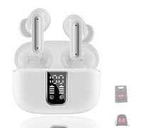 Genérico Earbuds, Pro True Wireless Earbuds with Noise Cancellation, Ip7 Waterproof in Ear Earphones and Charging Case, Bluetooth Earbud (White)