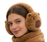 Genérico Earmuffs For Women - Foldable Plush Capybara Ear Warmers, Winter Cold Weather Protection For Kids, Boys, Girls, Outdoor Travel, School, Office Or Skiing