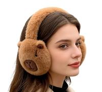 Genérico Earmuffs for Women - Foldable Plush Capybara Winter Ear Warmers | Kids Earmuffs for Cold Weather Protection | Outdoor, Camping, Hiking, Ski, School, Office, Travel for Boys, Girls, Women