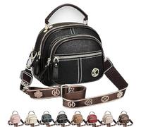 Genérico Easiotward Crossbody Bag， Adjustable Shoulder Straps, Multiple Compartments, Classic Leather Design, for Daily Use (Black)