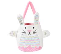 Genérico Easter Bags with Handles, Reutilizable Bunny Tote, 25,4 x 21,8 cm/10 x 8,6 pulgadas Spring Rabbit Egg Hunt Party Supplies, Ideal para niños y niñas Candy Containers for Easter Partes, Fabric