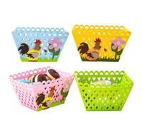 Genérico Easter Basket Bags, Rooster Pattern Egg Hunt Felt Bag, Easter Candy Treat Basket, Storage & Grocery Shopping Ideas, Fun Party Favor for Kids, Adults