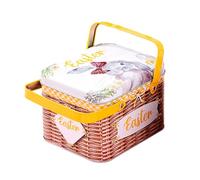 Genérico Easter Basket - Metal Candy Storage with Lid and Handle, 15,5 x 12,8 x 10,7 cm Cookie Box for Stocking Stuffers Holiday Party Chocolates Treat Date