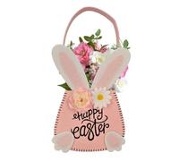 Genérico Easter Bunny Bag, Rabbit Festival Tote, Small Easter Bucket, Reutilizable Egg Treat, Cute Party Decoration, Eco-Friendly Material, Perfect for Kids & Candy, Fun Gift, Ideal para Hunts,