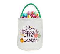Genérico Easter Bunny Basket Bags, Large Capacity Kids Candy Container Bag, 9.06x14.96in Easter Supplies Canvas Storage Pouch, Authentic and Spacious for Eggs, Candy, Toys
