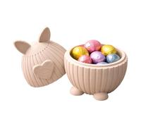 Genérico Easter Bunny Candy Dish-Cute 3D Printed Rabbit Storage Box, Modern Geometric Holiday Decor, Wrapped Candy & Nut Display, Desktop Spring Ornament, Small Seasonal Trinket Bowl | for Home