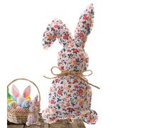Genérico Easter Bunny Decoration - Cute Rabbit Figurine for Holiday and Party Display | Lightweight Materials with Realistic Features, Adorable Spring Accent for Living Room Shelf Mantel and Entryway