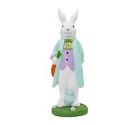 Genérico Easter Bunny Decorations, Spring Resin Rabbit Statue, Cute Bunny Mantel Decoration for Home Holiday Party, Outdoor Garden Porch Patio Lawn, Indoor Entryway Desk Mantel Seasonal Decor