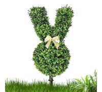Genérico Easter Bunny Faux Tree, Artificial Rabbit Decoration, Spring Bunny Topiaries Decor, Patio Garden Front Lawn Display, Backyard Farmhouse Seasonal Ornament, Easter Holiday Home Use