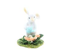 Genérico Easter Bunny Figurines, Resin Animal Bunny Decor, Cute Small Spring Statue, Adorable Easter Decorative Figurines for Home, Nursery Table Bookshelf Entryway Doll House Outdoor Garden Display