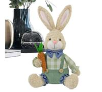Genérico Easter Bunny Plush - Soft Pastoral Home Decor Toy, Cute Spring Bunny Stuffed Animal, Plush Material, Gift for Girlfriend Children Men Women Kids Boys Girls Youth Teens Son Daughter Family