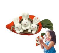 Generico Easter Bunny Plush - with Carrot Purse Bag, Zipper Closure Stuffed Toy, Cute Plush Rabbit for Kids, Holiday Supplies Easter Decoration | for Home Travel Spring Gift