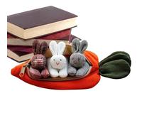 Genérico Easter Bunny Plush - with Carrot Purse Bag, Zipper Closure Stuffed Toy, Cute Plush Rabbit for Kids, Holiday Supplies Easter Decoration | for Home Travel Spring Gift