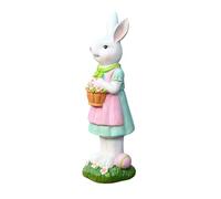 Generico Easter Bunny Statue - Figurine de Resina para Conejos de Primavera para decoración del hogar, Interior y Exterior, Mantel, Entryway, Desk, Porch, Patio, Lawn & Garden Display