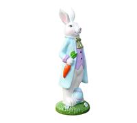 Generico Easter Bunny Statue - Figurine de Resina para Conejos de Primavera para decoración del hogar, Interior y Exterior, Mantel, Entryway, Desk, Porch, Patio, Lawn & Garden Display