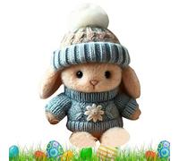 Genérico Easter Bunny Stuffed Animal, Soft Plush Toy with Inspirational Card, Small Handmade Gift for Kids, Cute Easter Basket Filler, Emotional Support for Girls and Boys