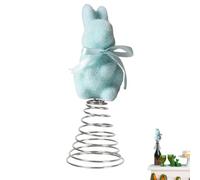 Genérico Easter Bunny Tree Topper - Festival Moss Rabbit Spring Ornament | Centerpiece Bunny Topper,Home Farmhouse Porch Mantel Cabinet Centerpiece Party Gathering Basket Celebration