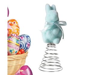 Genérico Easter Bunny Tree Topper - Spring Festival Moss Rabbit Ornament, Flocking Bunny Decor for Home, Farmhouse, Porch, Mantel, Gabinete, Centerpiece, , Basket, Celebration