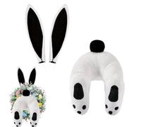 Genérico Easter Bunny Wreath Attachment, Cute Bunny Butt With Ears For Easter Door Wreath Decorations, Rabbit Butt Wreath Attachment Craft, For Spring Wall Farmhouse Porch Garden Festival Decor