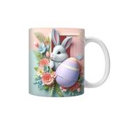 Genérico Easter Ceramic Mug - Spring Bunny Tea Cup | 350ml Leakproof Holiday Drinkware, Funny Animal Themed Tabletop Decoration, Whimsical Gift Idea For Seasonal Parties And Daily Beverage Use