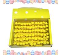 Genérico Easter Chicks - 1.2 Inch Classic Chenille Miniature Figures, 72-Piece Bulk Set, Tiny Plush Chicken Toys, Yellow Furry Birds, Springtime Party Accents, Festive Table Scatter | For Decorations