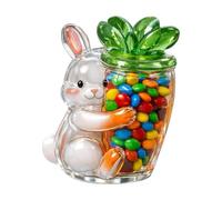 Genérico Easter Cookie Jar, Bunny Portable Storage Jar, Spring Candy Dish Container, Party Snack Serving Jars for Christmas Birthday Weekday Office Dorm Countertop Outdoor Movie Grocery Use