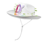 Genérico Easter Cowboy Hat - Colorful Bunny Ear Design, Kids Western Dress Up Accessory, Easter Vaquera Hat, Lindo Holiday Party Favor Disfraz | Bunny Ear Cowboy For Celebration Carnival Family