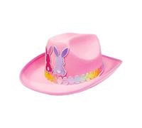 Genérico Easter Cowboy Hat - Non Woven 26x33x12cm Bunny Ear Costume | Kids Cowgirl Hat with Cute Design, Party Favor, Stage Performance Use | Easter Hát Kids Dress Up, Carnival Birthday Events