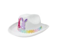 Genérico Easter Cowboy Hat - Non Woven 26x33x12cm Bunny Ear Costume | Kids Cowgirl Hat with Cute Design, Party Favor, Stage Performance Use | Easter Hát Kids Dress Up, Carnival Birthday Events