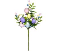 Genérico Easter Egg Flower Decoration - Spring Holiday Floral Ornament | Colorful Foam Eggs with Artificial Flower Arrangement, Table Centerpiece Accent for Party Decoration