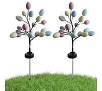 Genérico Easter Egg Solar Lights Outdoor | 2X Waterproof Light Decoration - Eggs LED Lights for Easter Christmas Outdoor Decorations for Outside Spring Garden Patio