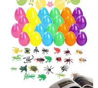 Genérico Easter Egg Toys - ABS 24 Pieces 20x15x10cm | Funny Animal Easter Egg Stuffers Frog Spider Mini Toys For Kids Party Favors Classroom Prizes Interaction Games Indoor Outdoor Holiday Fun