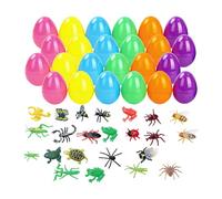 Genérico Easter Eggs With Toys - 24-Piece Funny Party Favors - 20x15x10cm Frog Spider Inside Easter Egg Filler Toys, Skill-Building For Interaction Decoration Education Boys Children Indoor Outdoor