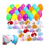 Genérico Easter Eggs with Toys Inside - 24 Pieces | Mini Plush Animals with Surprise Functions, Basket Stuffers for Holiday Parties, Birthday Themed Events School Activities