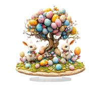Genérico Easter Flat Decor - Acrylic Statue Desk Flat Ornament | 2D Spring Stand Figures | Indoor Home Decoration For Mother Girlfriend Tabletop Cute Holiday Office Dad Seasonal Accent Outdoors
